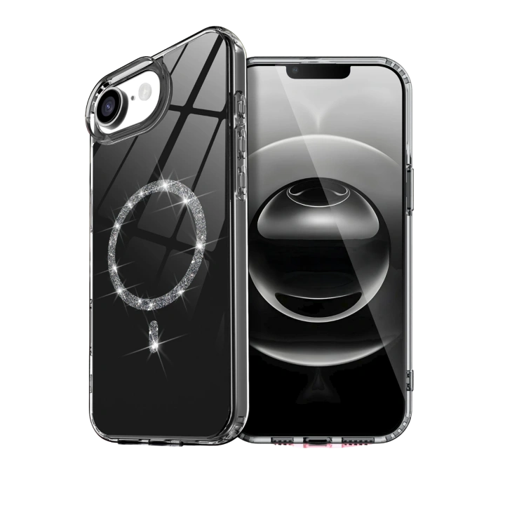 BFS  Apple iPhone 16E Live Diamond Magsafe Kapak - Siyah