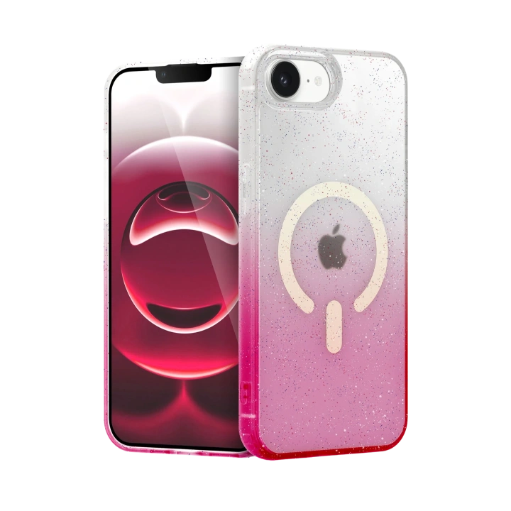 BFS  Apple iPhone 16E Pummel Shiny Magsafe Kapak - Pembe