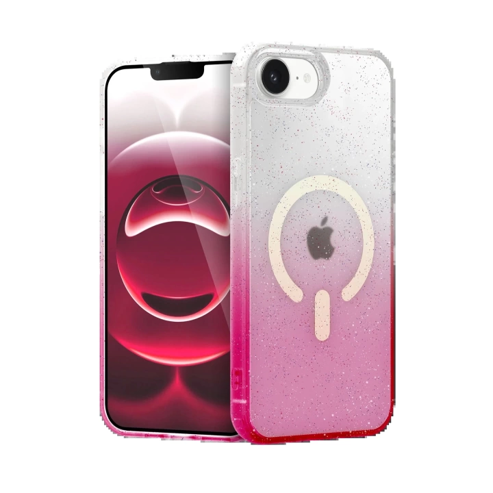 BFS Apple iPhone 16E Pummel Shiny Magsafe Kapak - Pembe