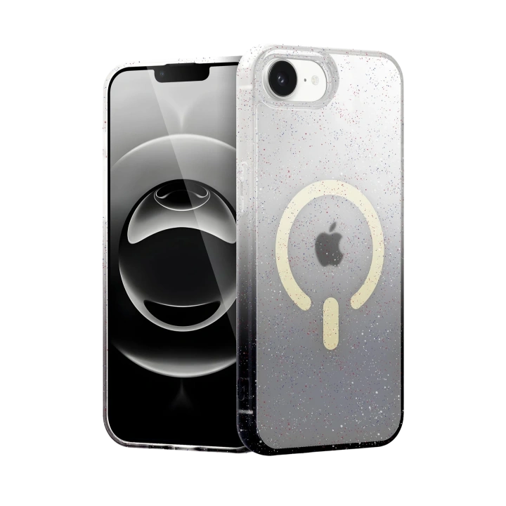 BFS  Apple iPhone 16E Pummel Shiny Magsafe Kapak - Siyah