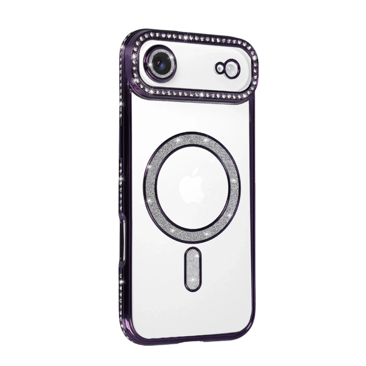 BFS  Apple iPhone 17 Air Joke Simli Magneticsafe Kılıf - Derin Mor