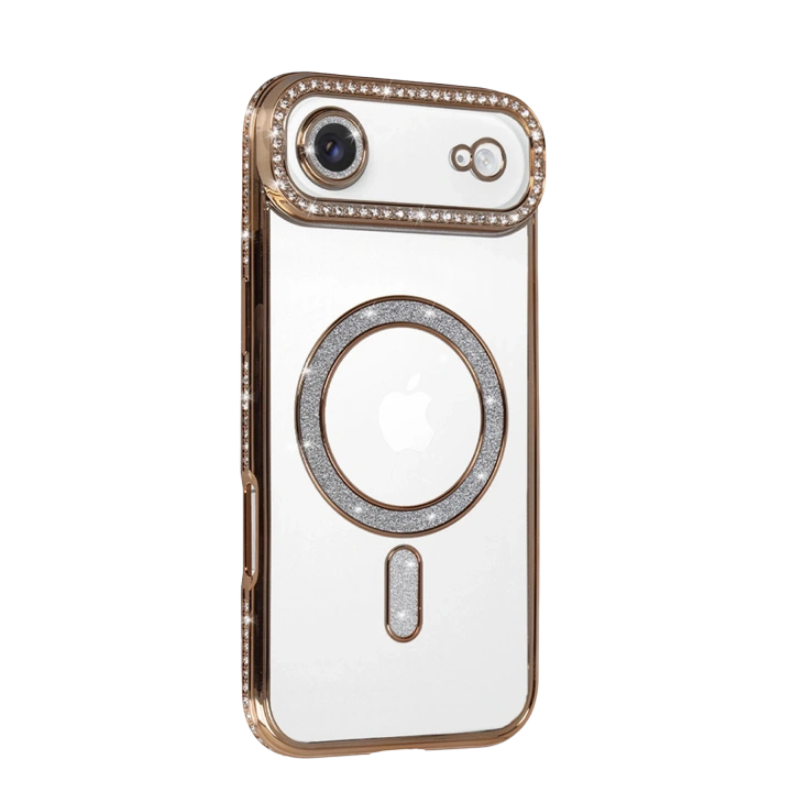 BFS  Apple iPhone 17 Air Joke Simli Magneticsafe Kılıf - Gold