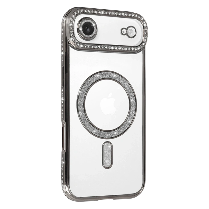 BFS  Apple iPhone 17 Air Joke Simli Magneticsafe Kılıf - Gümüş