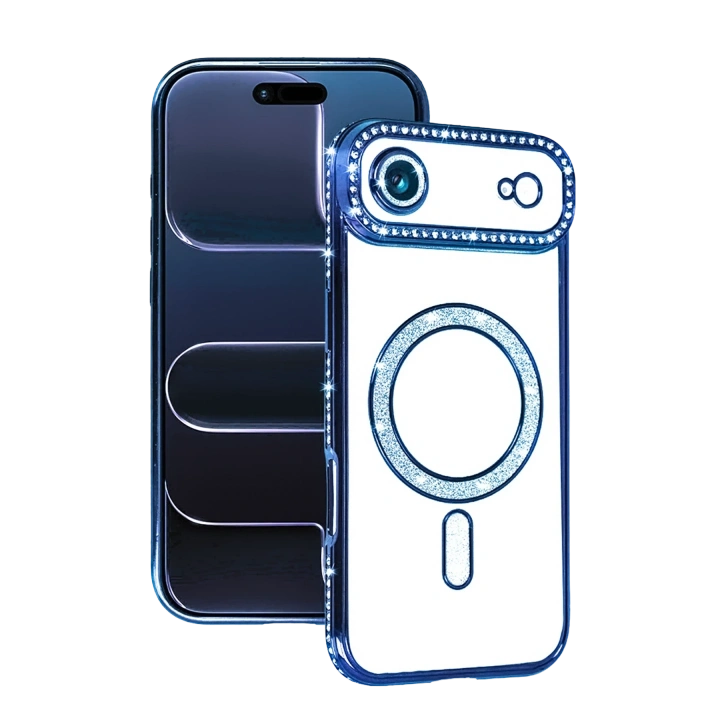 BFS  Apple iPhone 17 Air Joke Simli Magneticsafe Kılıf - Mavi