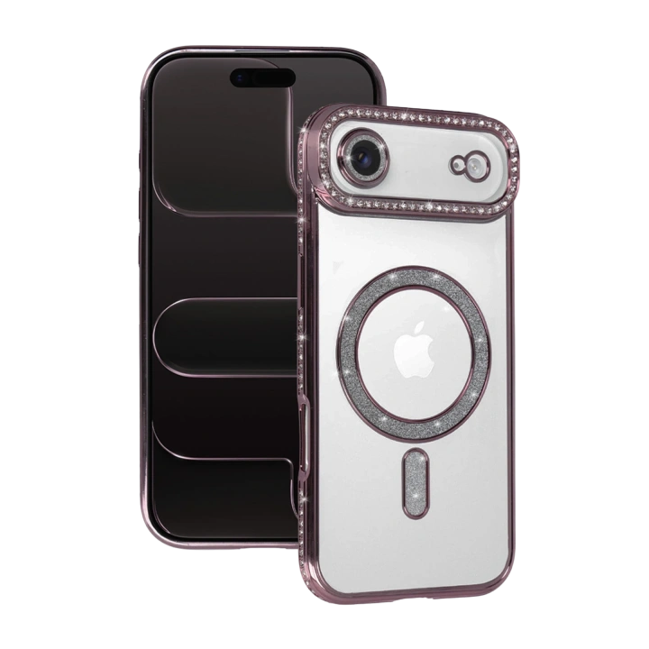 BFS  Apple iPhone 17 Air Joke Simli Magneticsafe Kılıf - Pembe