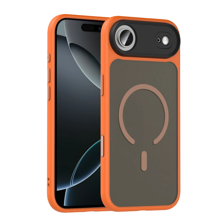 BFS  Apple iPhone 17 Air Megane Magsafe Kapak - Turuncu