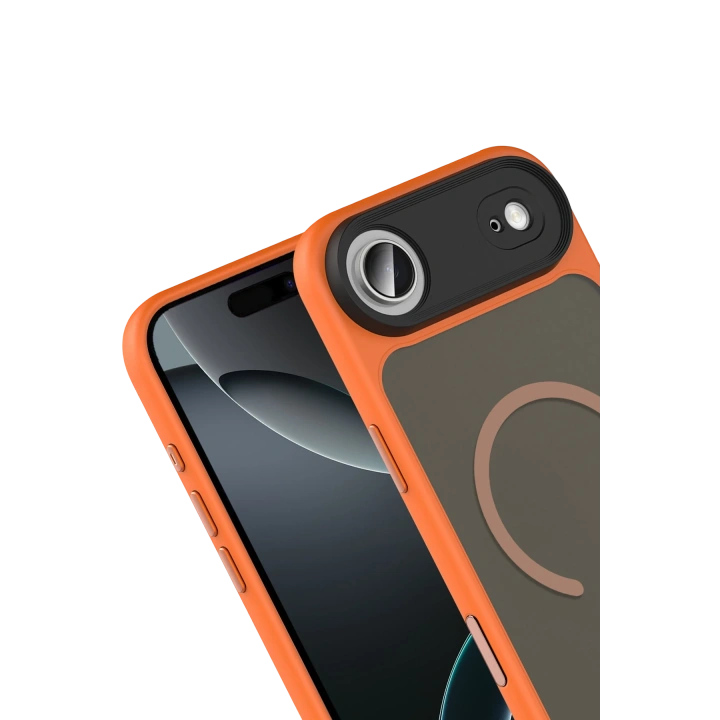 BFS  Apple iPhone 17 Air Megane Magsafe Kapak - Turuncu