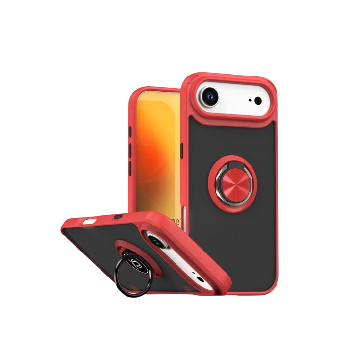 BFS  Apple iPhone 17 Air Montreal Yüzüklü Silikon Kapak - Kırmızı