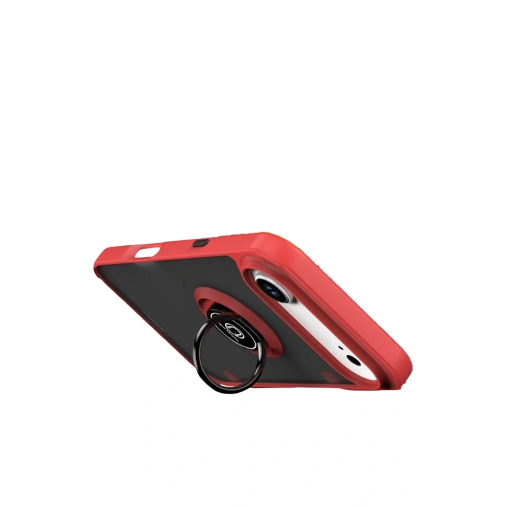 BFS  Apple iPhone 17 Air Montreal Yüzüklü Silikon Kapak - Kırmızı