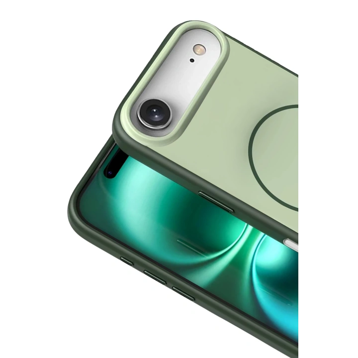 BFS  Apple iPhone 17 Air Neva Magsafe Kapak - Koyu Yeşil