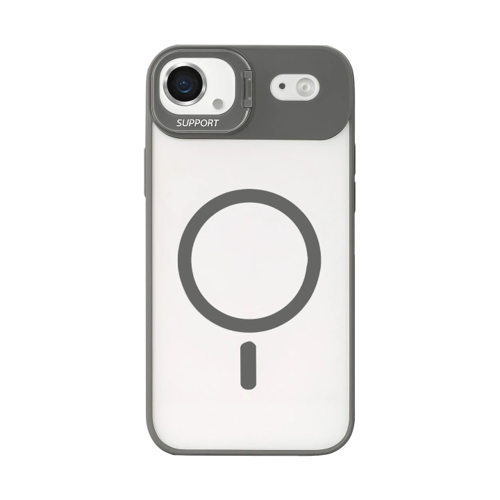 BFS  Apple iPhone 17 Air Remim Lensli Magsafe Standlı Kapak - Titan Gri