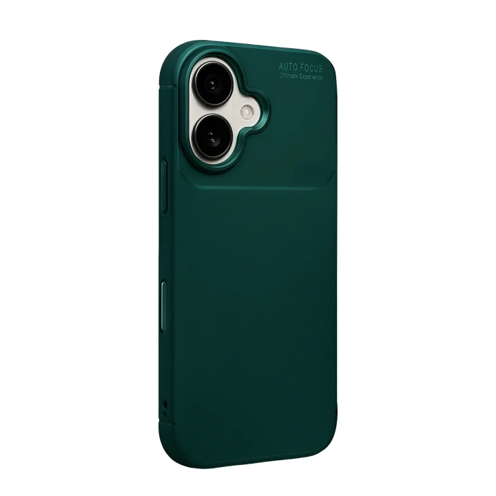 BFS  Apple iPhone 17 Auto Focus Karbon Kapak - Koyu Yeşil