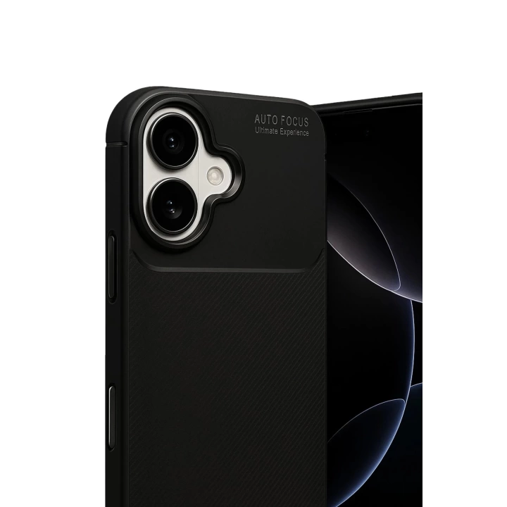 BFS Apple iPhone 17 Auto Focus Karbon Kapak - Siyah