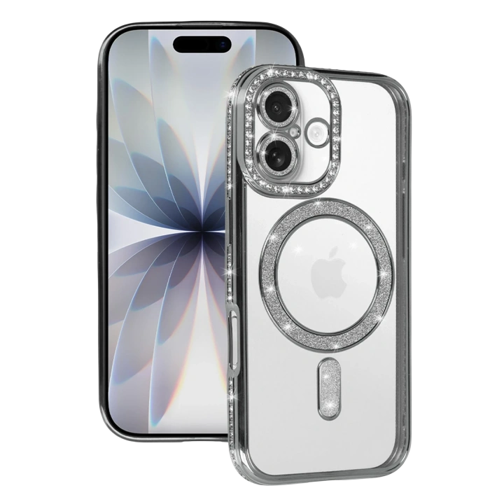 BFS  Apple iPhone 17 Joke Simli Magneticsafe Kılıf - Gümüş