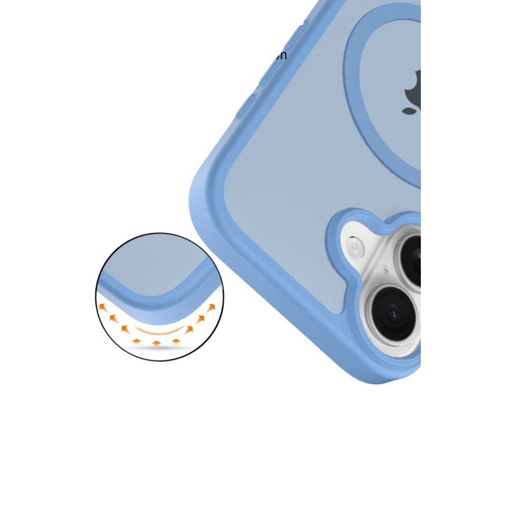 BFS  Apple iPhone 17 Jota Magsafe Kapak - Açık Mavi