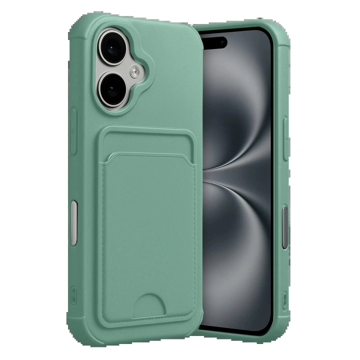 BFS Apple iPhone 17 Kelvin Kartvizitli Silikon - Açık Yeşil
