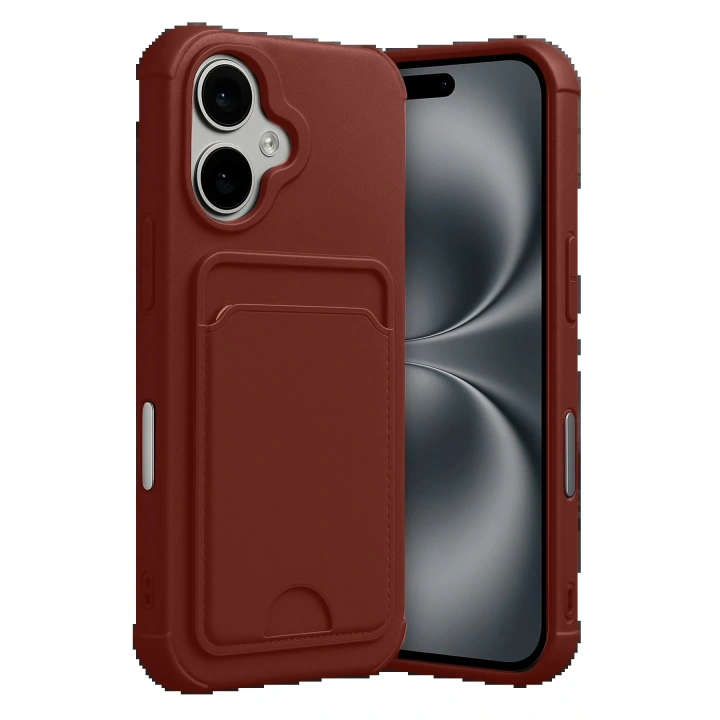 BFS Apple iPhone 17 Kelvin Kartvizitli Silikon - Bordo