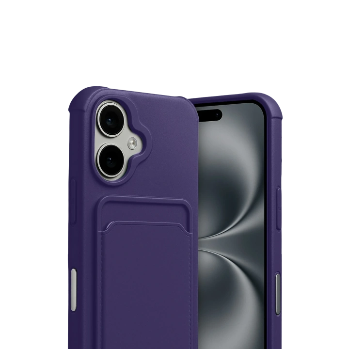 BFS  Apple iPhone 17 Kelvin Kartvizitli Silikon - Derin Mor