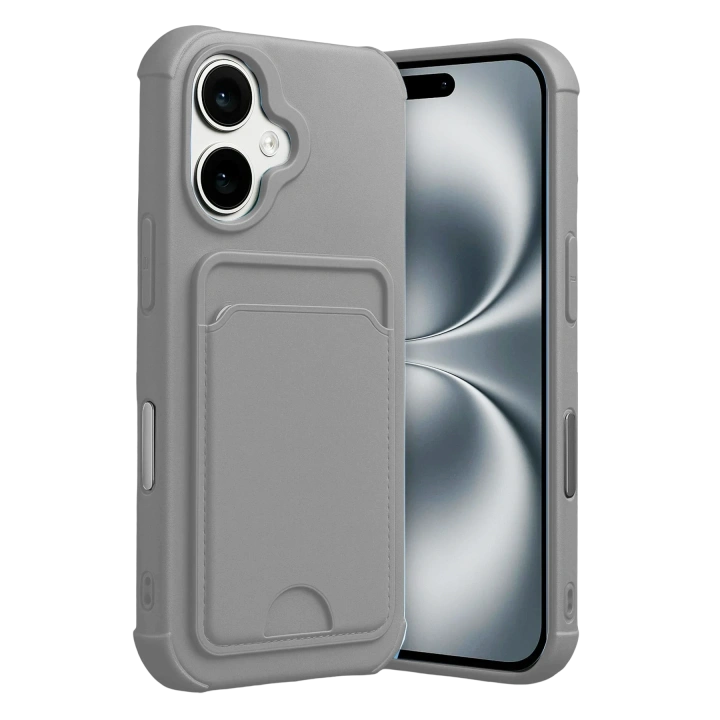 BFS  Apple iPhone 17 Kelvin Kartvizitli Silikon - Gri