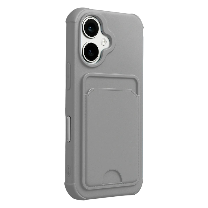 BFS  Apple iPhone 17 Kelvin Kartvizitli Silikon - Gri