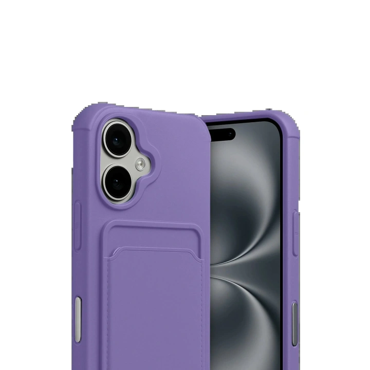 BFS Apple iPhone 17 Kelvin Kartvizitli Silikon - Lila