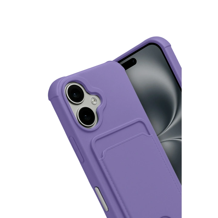 BFS  Apple iPhone 17 Kelvin Kartvizitli Silikon - Lila