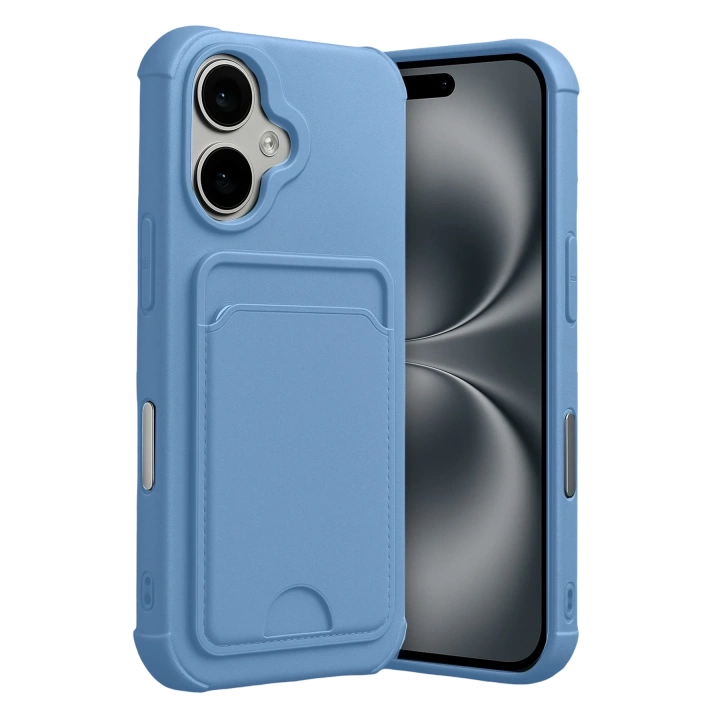 BFS  Apple iPhone 17 Kelvin Kartvizitli Silikon - Mavi