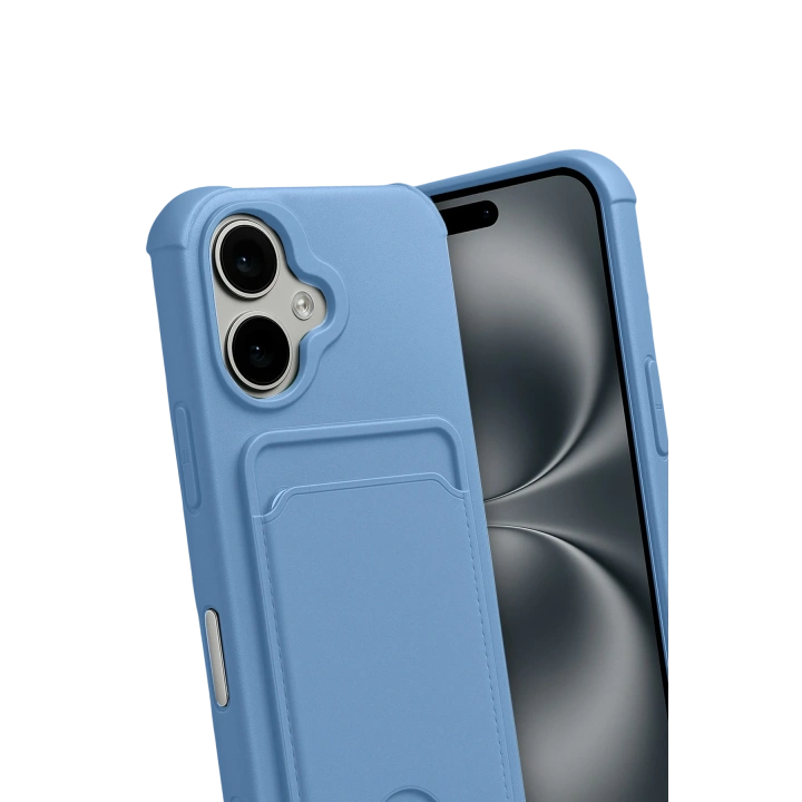 BFS  Apple iPhone 17 Kelvin Kartvizitli Silikon - Mavi