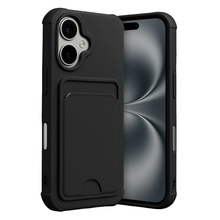 BFS  Apple iPhone 17 Kelvin Kartvizitli Silikon - Siyah