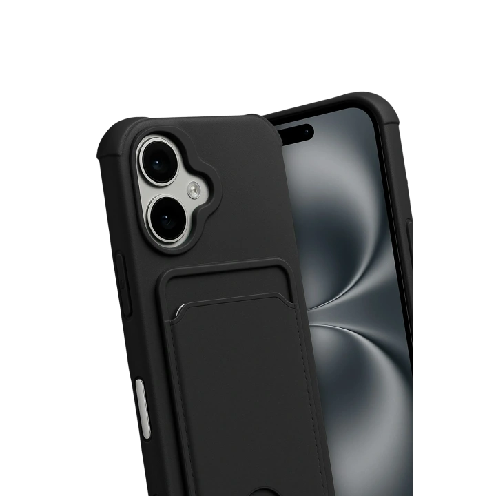 BFS  Apple iPhone 17 Kelvin Kartvizitli Silikon - Siyah