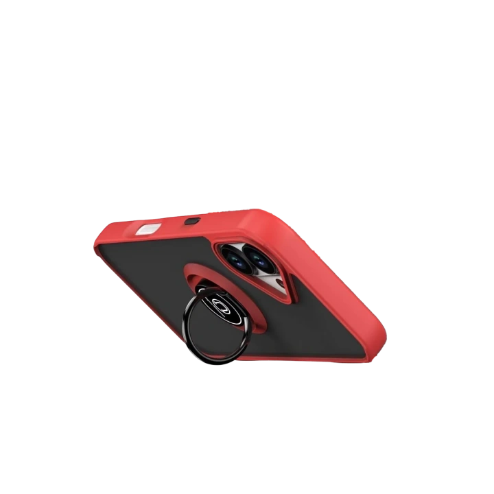 BFS  Apple iPhone 17 Montreal Yüzüklü Silikon Kapak - Kırmızı