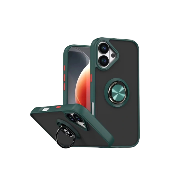 BFS  Apple iPhone 17 Montreal Yüzüklü Silikon Kapak - Yeşil