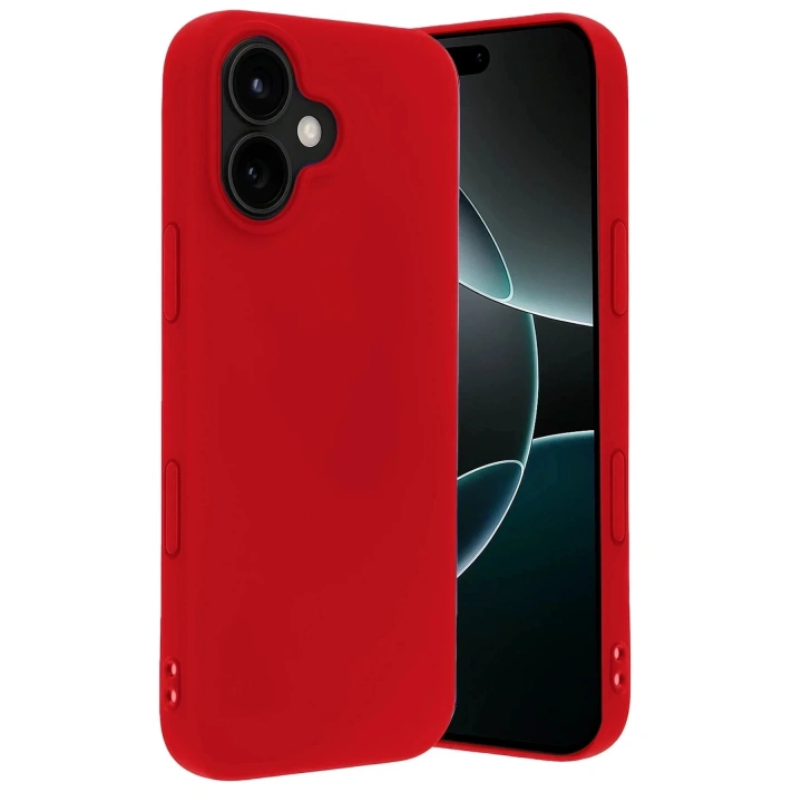 BFS Apple iPhone 17 Nano içi Kadife Silikon - Kırmızı