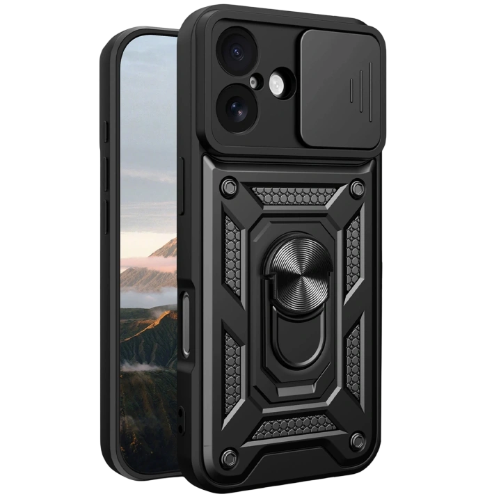 BFS  Apple iPhone 17 Pars Lens Yüzüklü Silikon - Siyah