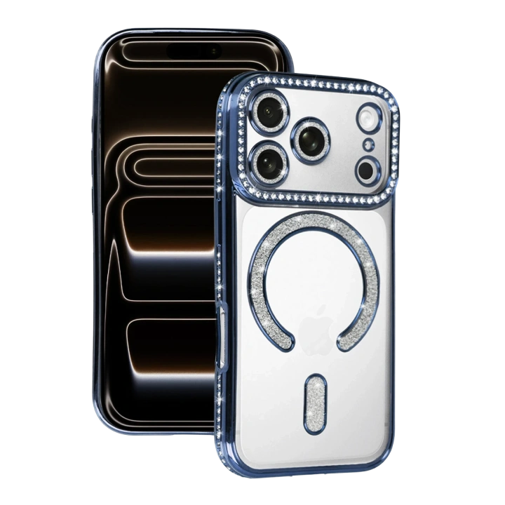 BFS  Apple iPhone 17 Pro Joke Simli Magneticsafe Kılıf - Mavi