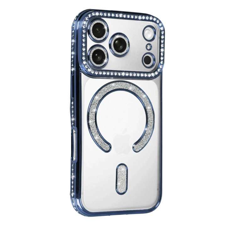 BFS  Apple iPhone 17 Pro Joke Simli Magneticsafe Kılıf - Mavi