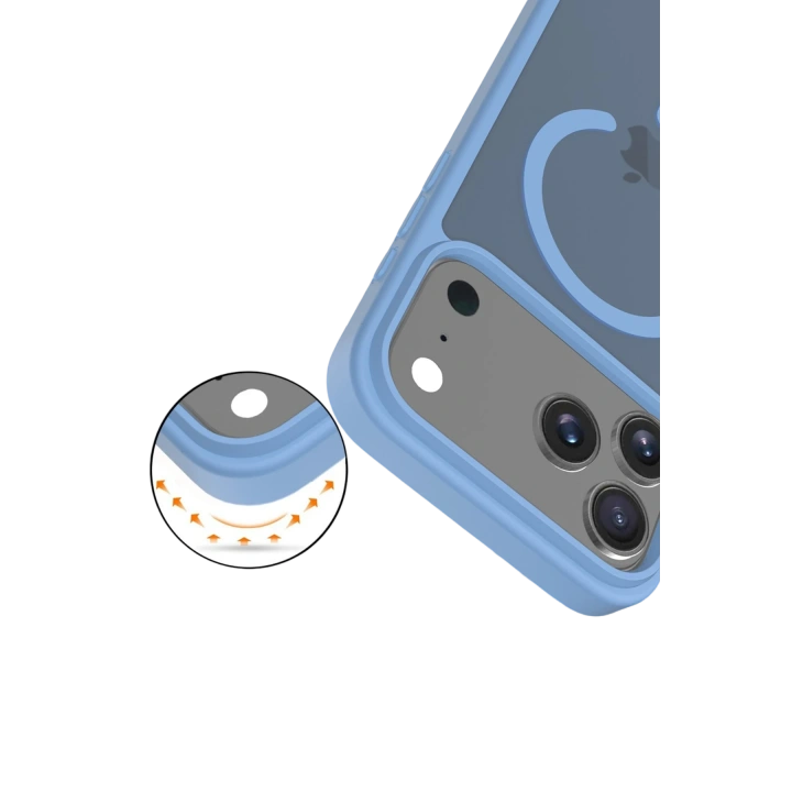 BFS  Apple iPhone 17 Pro Jota Magsafe Kapak - Açık Mavi
