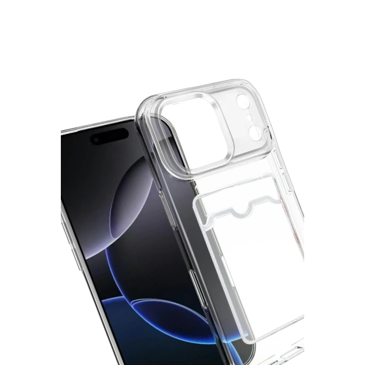 BFS  Apple iPhone 17 Pro Kart Şeffaf Silikon - Şeffaf