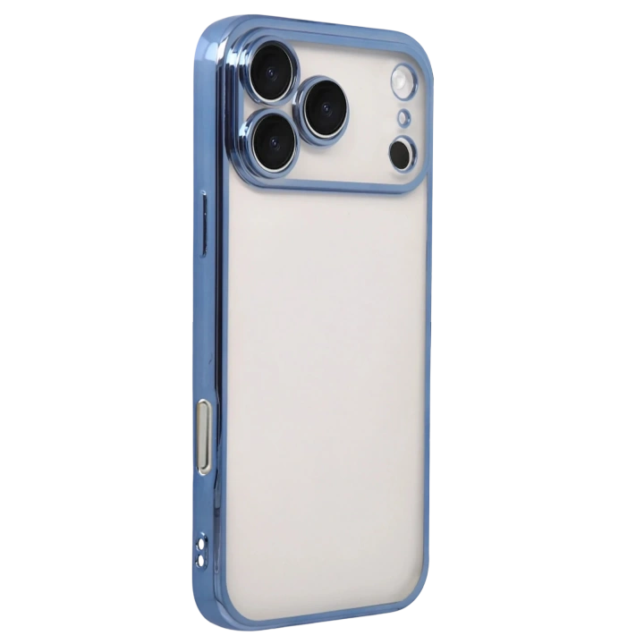 BFS  Apple iPhone 17 Pro  Lensli Silikon - Açık Mavi