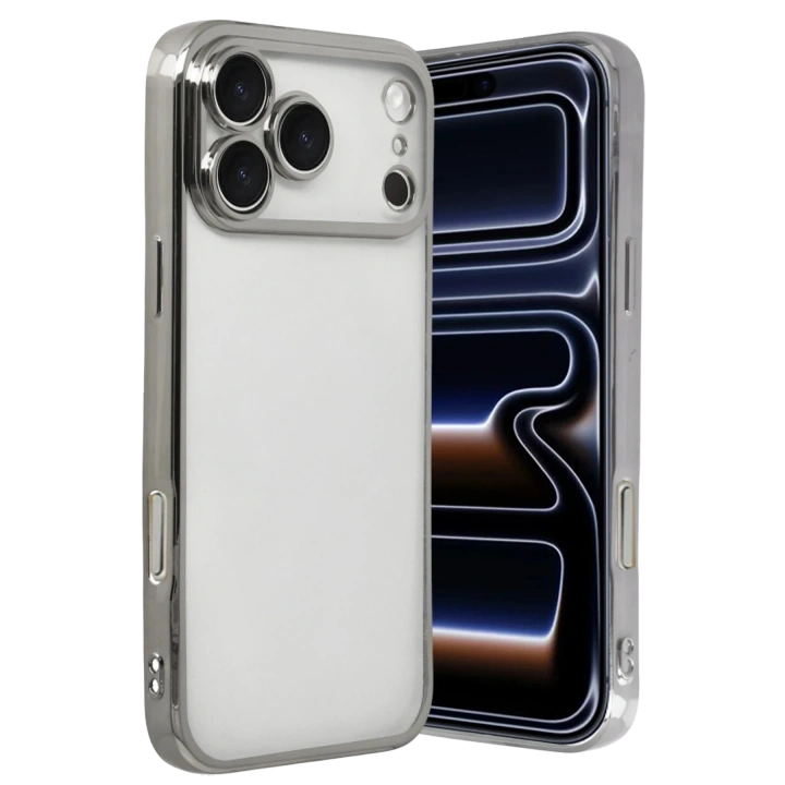 BFS  Apple iPhone 17 Pro  Lensli Silikon - Gümüş