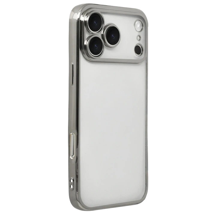 BFS  Apple iPhone 17 Pro  Lensli Silikon - Gümüş