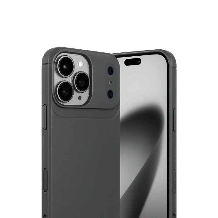 BFS Apple iPhone 17 Pro Max Auto Focus Karbon Kapak - Gri