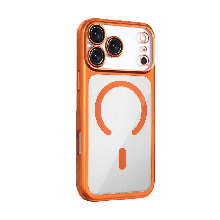 BFS  Apple iPhone 17 Pro Max Chrome Magsafe Kapak - Turuncu