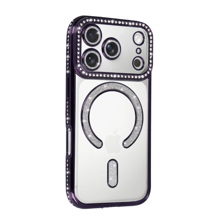 BFS  Apple iPhone 17 Pro Max Joke Simli Magneticsafe Kılıf - Derin Mor