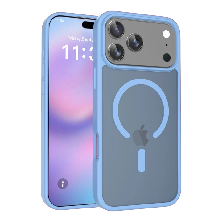 BFS  Apple iPhone 17 Pro Max Jota Magsafe Kapak - Açık Mavi
