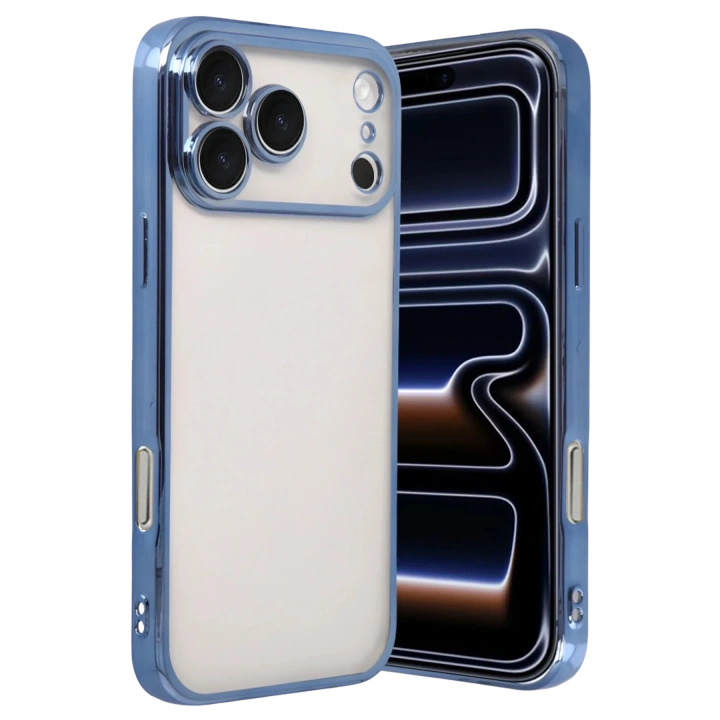 BFS  Apple iPhone 17 Pro Max  Lensli Silikon - Açık Mavi