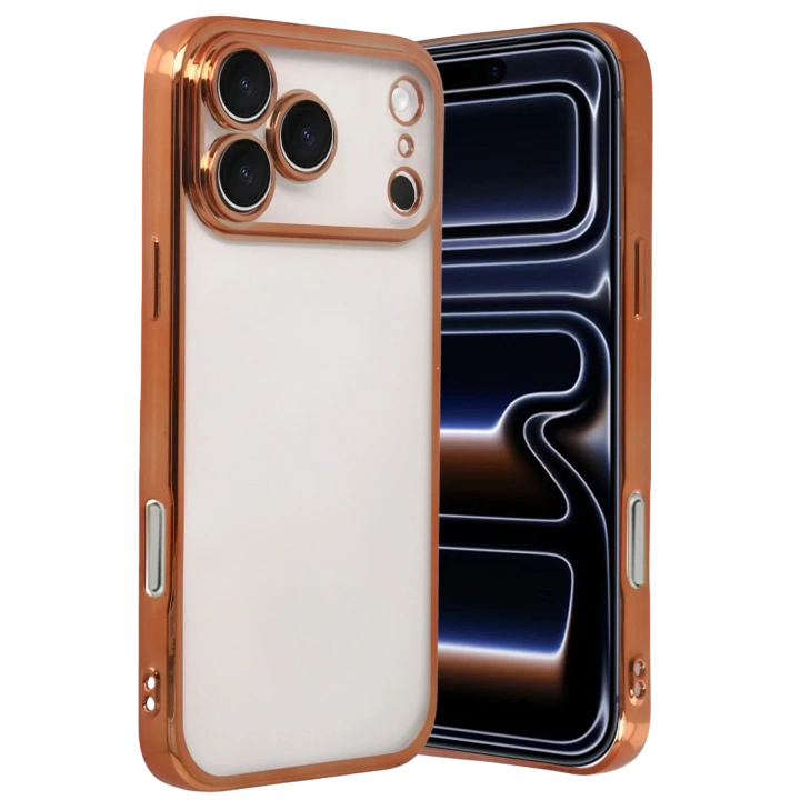 BFS  Apple iPhone 17 Pro Max  Lensli Silikon - Turuncu