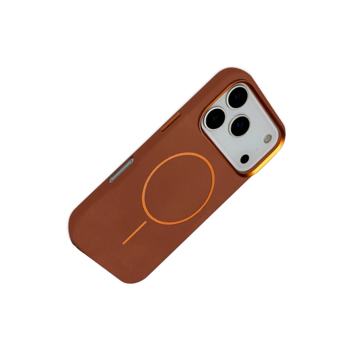 BFS  Apple iPhone 17 Pro Max Luno Deri Magsafe Kapak - Kahverengi