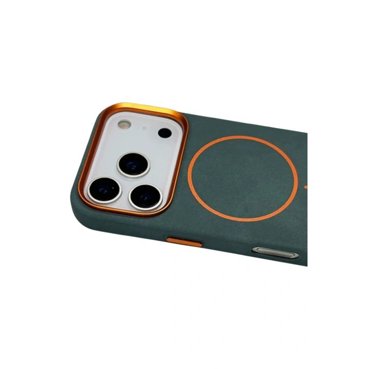 BFS  Apple iPhone 17 Pro Max Luno Deri Magsafe Kapak - Yeşil