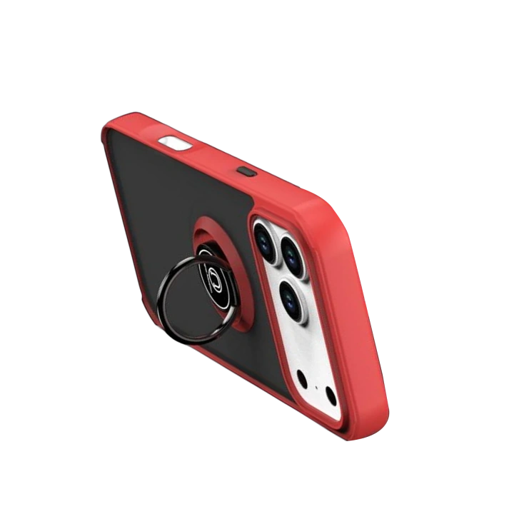 BFS  Apple iPhone 17 Pro Max Montreal Yüzüklü Silikon Kapak - Kırmızı